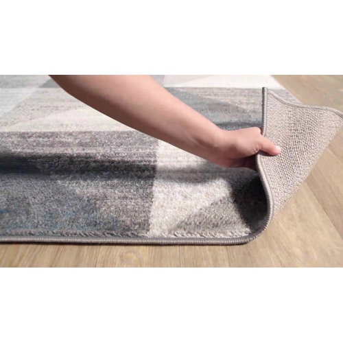 Wade Logan® Lambdin Geometric Sky Blue/Navy Area Rug & Reviews Wayfair